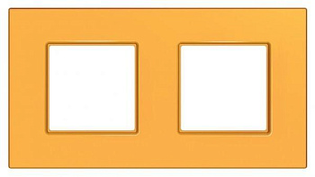 Рамка 2-м Unica quadro оранж. SchE MGU4.704.29