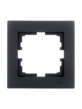 Рамка 1-местн. горизонт. VESNA черн. бархат LEZARD 742-4200-146