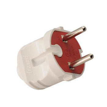 Вилка Accessories 1ф 6А без заземл. бел. LEZARD 715-0101-601 Вилка Accessories 1ф 6А без заземл. бел. LEZARD 715-0101-601