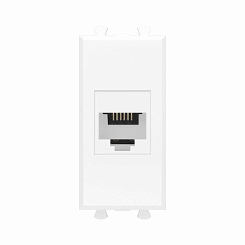 Розетка телефонная 1мод. Avanti "Белое облако" RJ12 без шторок модульная механизм DKC 4400611 Розетка телефонная 1мод. Avanti "Белое облако" RJ12 без шторок модульная механизм DKC 4400611