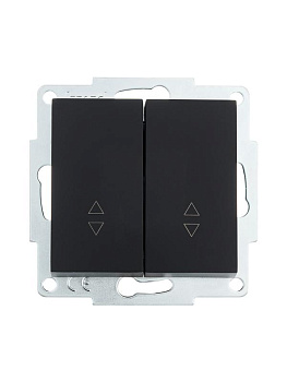 Механизм выключателя проходн. 1-кл.СП VESNA двойной черн. бархат LEZARD 742-4288-106