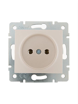 Механизм розетки 1-м СП Karina 16А IP20 без заземл. термопласт жемчуж./бел. перламутр. LEZARD 707-3088-121B