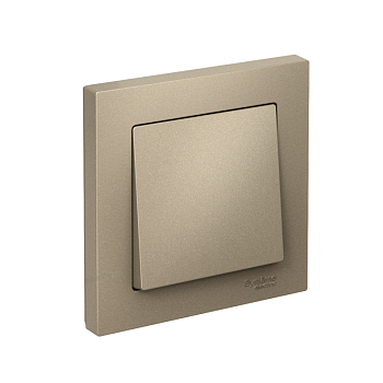 Выключатель 1-кл. СП AtlasDesign 10А IP20 (сх. 1) 10AX в сборе шампань SchE ATN000512