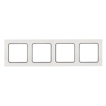 Рамка 4-м Стокгольм бел. с линией цвета черн. PROxima EKF EZM-G-305-20