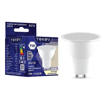Лампа светодиодная 9Вт Soffit 3000К GU10 176-264В TOKOV ELECTRIC TKE-MR16-GU10-9-3K Лампа светодиодная 9Вт Soffit 3000К GU10 176-264В TOKOV ELECTRIC TKE-MR16-GU10-9-3K