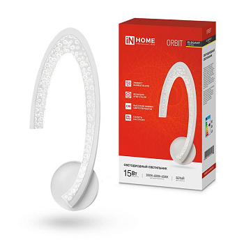 Светильник светодиодный ELEGANT ORBIT STEP COLOR 15Вт 3000-6500К 1200лм 230В бел. IN HOME 4690612051451 Светильник светодиодный ELEGANT ORBIT STEP COLOR 15Вт 3000-6500К 1200лм 230В бел. IN HOME 4690612051451