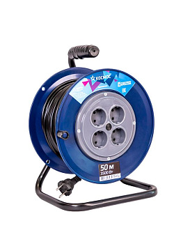 Удлинитель на катушке 4х50м 16А ПВС 2х1.5 Космос YKKsm50m-4g(16A)