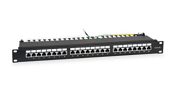 Патч-панель 19дюйм (1U) WR-PL-24-C5E-SH-D 24 порта RJ-45 полностью экранир. кат. 5e Dual IDC черн. WRline 505210 Патч-панель 19дюйм (1U) WR-PL-24-C5E-SH-D 24 порта RJ-45 полностью экранир. кат. 5e Dual IDC черн. WRline 505210