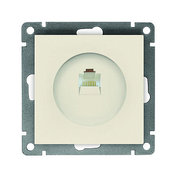 Розетка компьютерная 1-м СП Афина RJ45 кат.5E механизм сл. кость (ivory) Universal A0051-I Розетка компьютерная 1-м СП Афина RJ45 кат.5E механизм сл. кость (ivory) Universal A0051-I