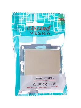 Механизм выключателя1кл. СП с индик. VESNA кремов. LEZARD 742-0388-111