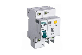 Выключатель автоматический дифференциального тока 2п C 40А 30мА тип AC ДИФ-101 со встроен. защит. от сверхтоков DEKraft 15161DEK