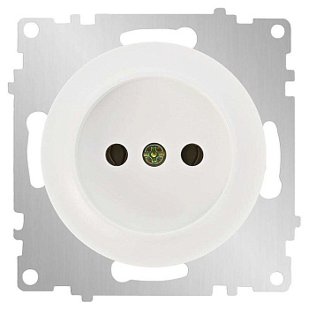 Розетка 1-м СП Florence 16А IP20 без заземл. винтов. контакты механизм бел. (1E10301300) OneKeyElectro 2172766