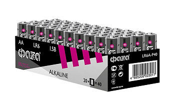 Элемент питания щелочной AA/LR6 1.2В Alkaline Pack-40 (уп.40шт) ФАZА 5023017 Элемент питания щелочной AA/LR6 1.2В Alkaline Pack-40 (уп.40шт) ФАZА 5023017