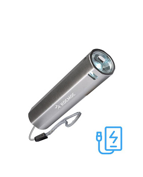 Фонарь ручной аккум. 1ВтLED линза Li-ion 18650 1200мА.ч Power-bank корпус ABS-пластик USB-шнур КОСМОС KOS116Lit Фонарь ручной аккум. 1ВтLED линза Li-ion 18650 1200мА.ч Power-bank корпус ABS-пластик USB-шнур КОСМОС KOS116Lit