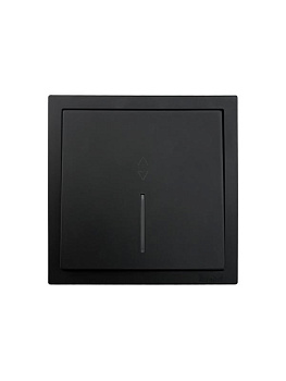 Выключатель проходной 1-кл. с индик. СП ZIMA IP20 10А безвинт. зажим черн. бархат LEZARD 704-4288-114QC