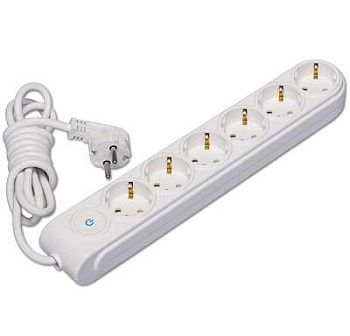 Удлинитель 6х5м с заземл. 16А IP20 с выкл. защ. шторки Makel N6310063