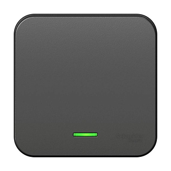 Выключатель 1-кл. ОП Blanca 10А IP20 (сх. 1) 250В с подсветкой с изолир. пластиной антрацит SchE BLNVA101116
