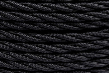 Провод ретро 3х2.5 матов. черн. (уп.50м) Bironi B1-435-73-50