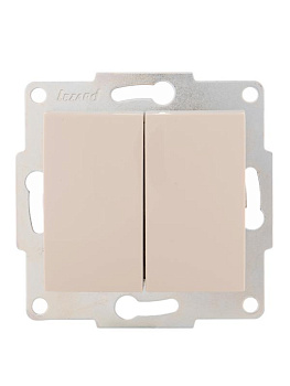 Механизм выключателя 2-кл. 1п СП Karina 10А IP20 крем. LEZARD 707-0388-101