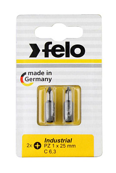 Бита крестовая Industrial PZ 2х25 (блист.2шт) FELO 02102036 Бита крестовая Industrial PZ 2х25 (блист.2шт) FELO 02102036