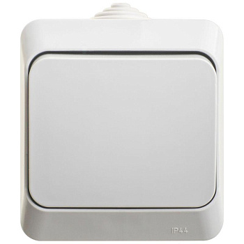 Переключатель проходной 1-кл. ОП Этюд 10А IP44 10AX сер. SchE BA10-046C