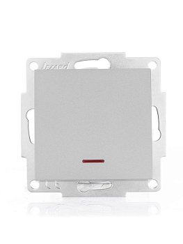 Механизм выключателя1кл. СП с индик. VESNA платина LEZARD 742-3588-111