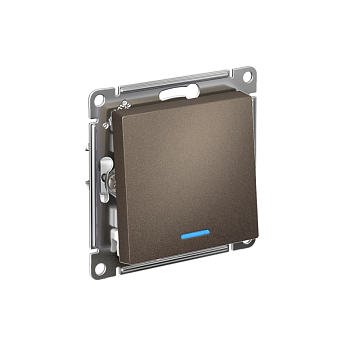 Механизм переключателя проходного 1-кл. СП AtlasDesign 10А IP20 (сх. 6а) 10AX с подсветкой мокко SchE ATN000663