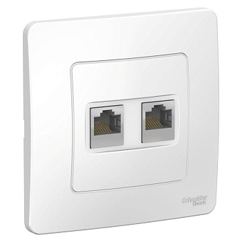 Розетка компьютерная 2-м СП BLANCA RJ45 кат.5e бел. SchE BLNIS045451 Розетка компьютерная 2-м СП BLANCA RJ45 кат.5e бел. SchE BLNIS045451