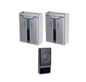 Звонок беспроводной полиф. 32 мелодии 150м 2 зв.мод. бел. Космос KOC_AG520C1 