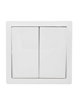 Выключатель 2-клав. LETO бел. LEZARD 752-0200-101