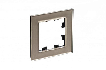 Рамка 1-м AtlasDesign Nature стекло шампань SchE ATN320501