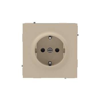 Розетка силовая KANT 2P+E защ. шторки ванильн. марципан DKC 7015003