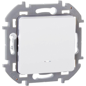 Механизм выключателя 1-кл. Inspiria 10А IP20 250В 10AX с подсветкой / индикацией бел. Leg 673610