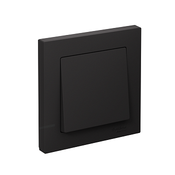 Выключатель 1-кл. СП AtlasDesign 10А IP20 (сх. 1) 10AX в сборе карбон SchE ATN001012