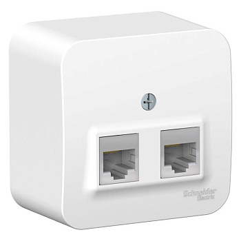 Розетка компьютерная 2-м ОП BLANCA RJ45 кат.5e изол. пласт. бел. SchE BLNIA045451 Розетка компьютерная 2-м ОП BLANCA RJ45 кат.5e изол. пласт. бел. SchE BLNIA045451