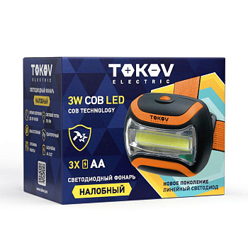 Фонарь налобный на батарейках ААх3 TOKOV ELECTRIC TKE-NF-B-01 Фонарь налобный на батарейках ААх3 TOKOV ELECTRIC TKE-NF-B-01