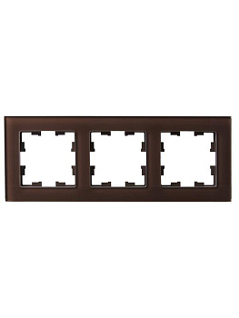 Рамка 3-м BRITE РУ-3-2-БрТБ стекло темн. бронза IEK BR-M32-G-K45