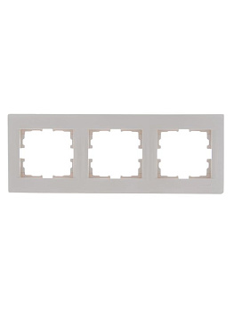 Рамка 3-м Karina горизонт. крем. LEZARD 707-0300-148