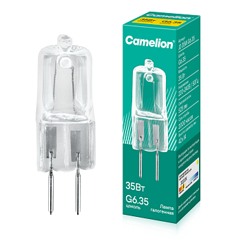 Лампа галогенная JD 35Вт капсула G6.35 3000К 240В Camelion 5203