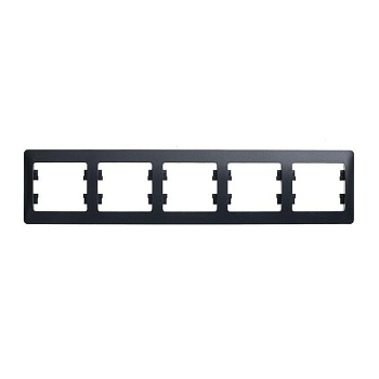 Рамка 5-м Glossa горизонт. антрацит SchE GSL000705