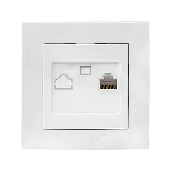 Розетка компьютерная 1-м СП Валенсия RJ45 бел. PROxima EKF EWK01-035-10 Розетка компьютерная 1-м СП Валенсия RJ45 бел. PROxima EKF EWK01-035-10