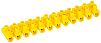 Зажим винтовой ЗВИ-10 н/г 2.5-6кв.мм 12пар желт. IEK UZV7-010-06 Зажим винтовой ЗВИ-10 н/г 2.5-6кв.мм 12пар желт. IEK UZV7-010-06