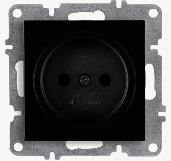 Розетка 1-м СП LAVIN/KAREN 16А IP20 без заземл. механизм черн. ARVIA 50 07 2000 215