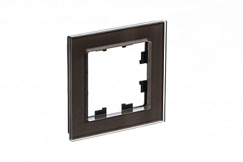 Рамка 1-м AtlasDesign Nature стекло мокко SchE ATN320601