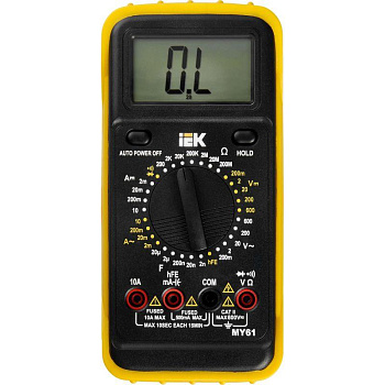 Мультиметр цифровой Professional MY61 IEK TMD-5S-061 Мультиметр цифровой Professional MY61 IEK TMD-5S-061