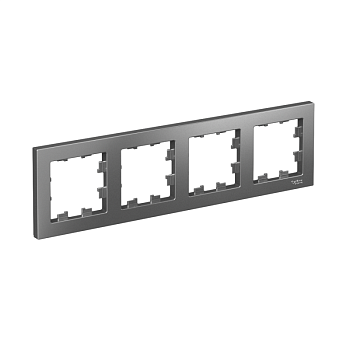 Рамка 4-м AtlasDesign универс. сталь SchE ATN000904