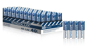 Элемент питания алкалиновый AA/LR6 1.5В Alkaline BOX40 ПРОМО (уп.40шт) Ergolux 14673 Элемент питания алкалиновый AA/LR6 1.5В Alkaline BOX40 ПРОМО (уп.40шт) Ergolux 14673