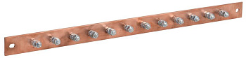 Шина заземления 483х25x3мм медь ШМТ М1 12 точек подключ. М6 ITK ER-12-325-M1 