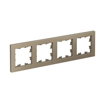 Рамка 4-м AtlasDesign универс. шампань SchE ATN000504
