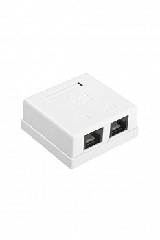 Розетка компьютерная 2-м ОП Dual IDC SB1-2-8P8C-C5e-WH RJ45 (8P8C) кат.5E Hyperline 430234 Розетка компьютерная 2-м ОП Dual IDC SB1-2-8P8C-C5e-WH RJ45 (8P8C) кат.5E Hyperline 430234